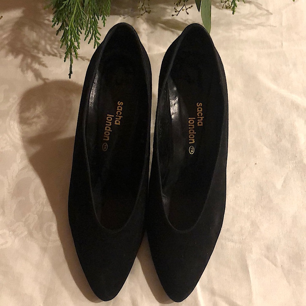 Sacha London Black Suede pumps